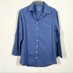 Faded Glory Chambray Shirt Organic Cotton Size 8-10